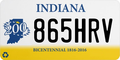 IN license plate 865HRV