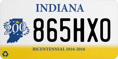 IN license plate 865HXO