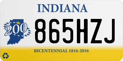 IN license plate 865HZJ