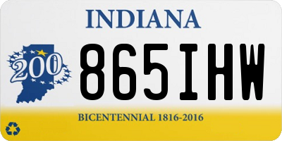 IN license plate 865IHW