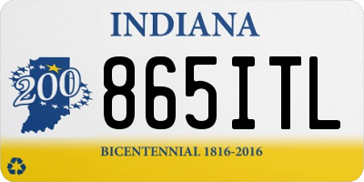 IN license plate 865ITL