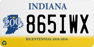 IN license plate 865IWX