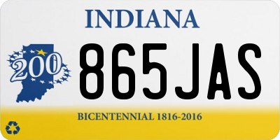 IN license plate 865JAS