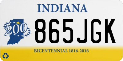 IN license plate 865JGK