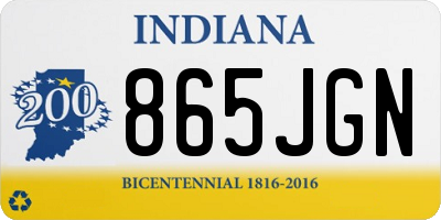 IN license plate 865JGN
