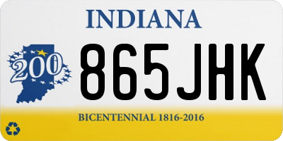 IN license plate 865JHK