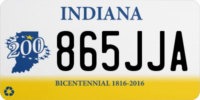 IN license plate 865JJA