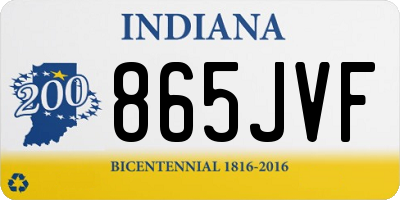 IN license plate 865JVF