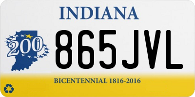 IN license plate 865JVL