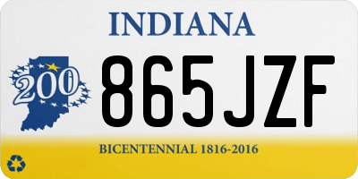 IN license plate 865JZF