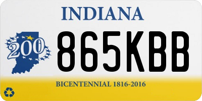 IN license plate 865KBB