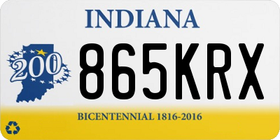 IN license plate 865KRX