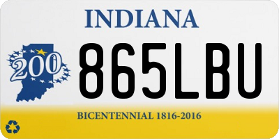 IN license plate 865LBU
