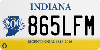 IN license plate 865LFM