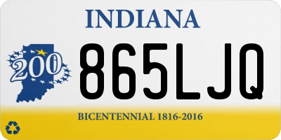 IN license plate 865LJQ