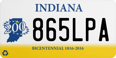 IN license plate 865LPA