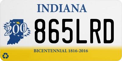 IN license plate 865LRD