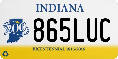 IN license plate 865LUC