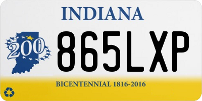 IN license plate 865LXP