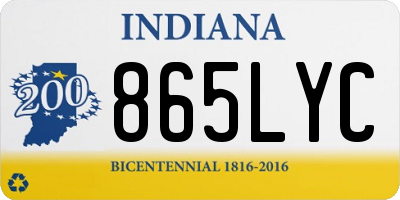 IN license plate 865LYC