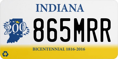 IN license plate 865MRR