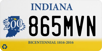 IN license plate 865MVN