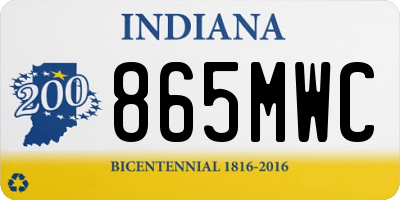 IN license plate 865MWC