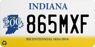 IN license plate 865MXF