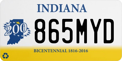 IN license plate 865MYD