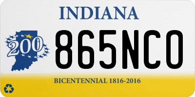 IN license plate 865NCO