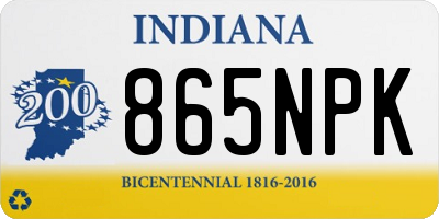 IN license plate 865NPK