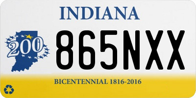 IN license plate 865NXX