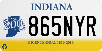 IN license plate 865NYR