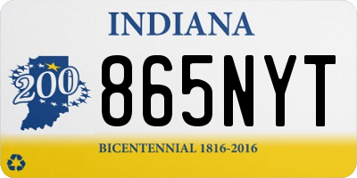 IN license plate 865NYT