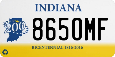 IN license plate 865OMF
