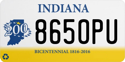 IN license plate 865OPU