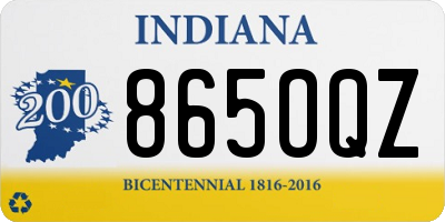 IN license plate 865OQZ
