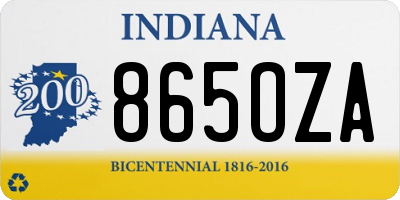 IN license plate 865OZA