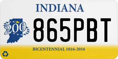 IN license plate 865PBT