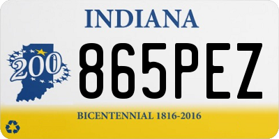 IN license plate 865PEZ