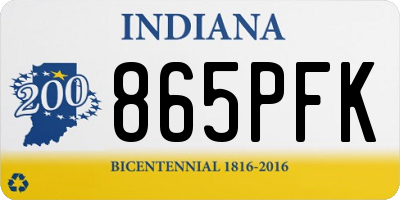 IN license plate 865PFK