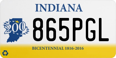 IN license plate 865PGL