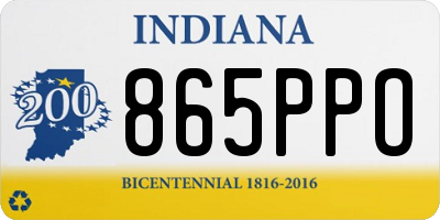 IN license plate 865PPO