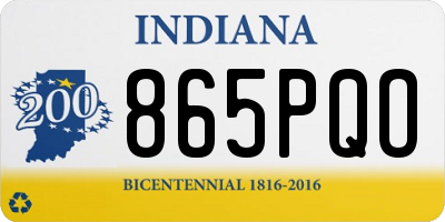 IN license plate 865PQO