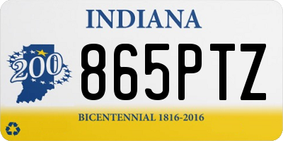 IN license plate 865PTZ