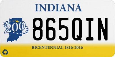 IN license plate 865QIN