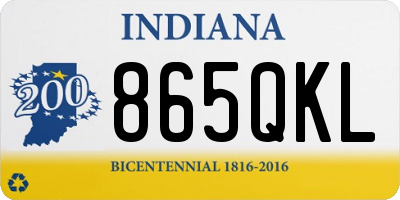 IN license plate 865QKL