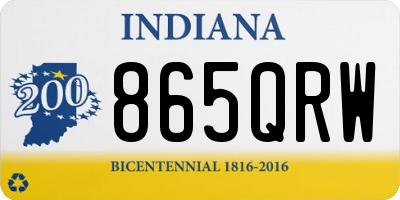 IN license plate 865QRW