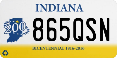 IN license plate 865QSN