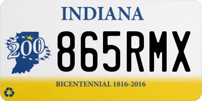 IN license plate 865RMX